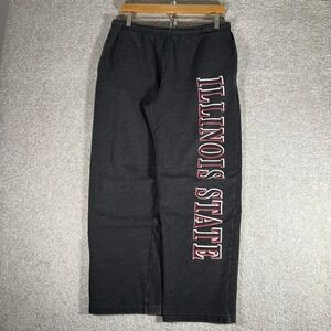 Y2K Illinois state university grey baggy cotton sweatpants